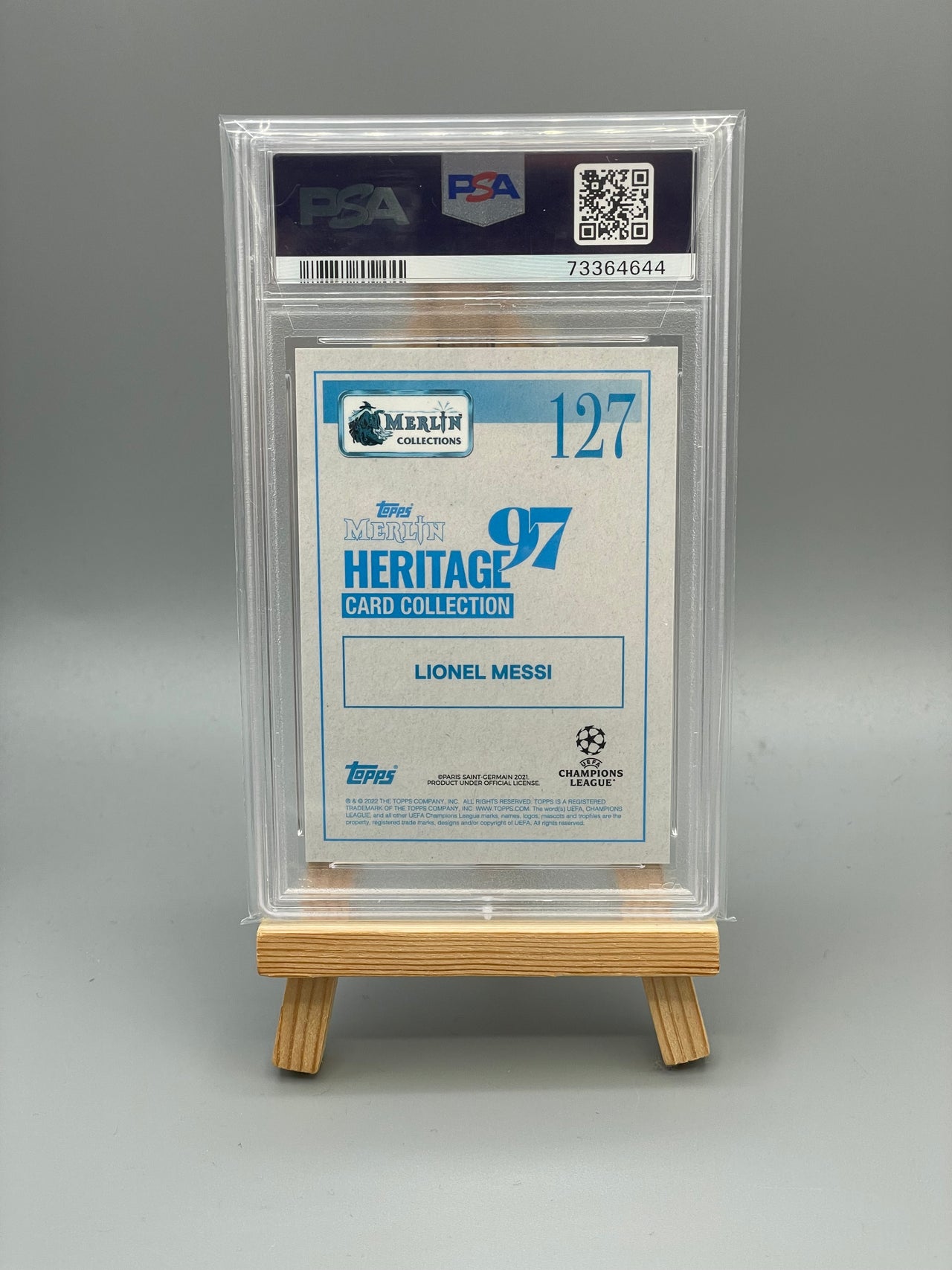 Fussball -  Topps 2021 / 22 - Merlin '97 UCL - Messi Cracked Ice PSA 9