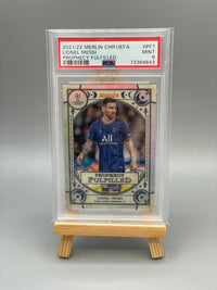 Thumbnail for Fussball -  Topps 2021 / 22 - Merlin '97 UCL - Messi Prophecy Fulfilled PSA 9