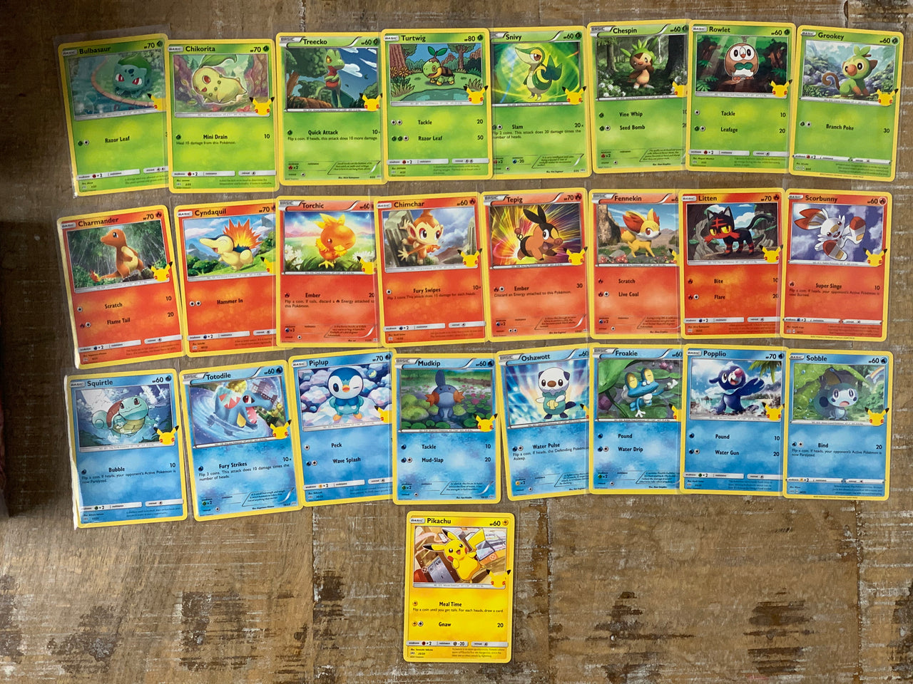 Pokémon McDonalds Full NON-Holo Promo Set -  Englisch #1-25 Klasse A- Pokemon TCG