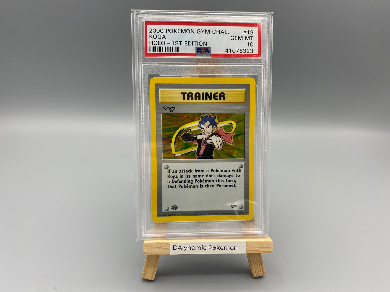 Pokémon Koga Gym Chal. #19 Holo 1st.Edition 2000 Englisch PSA 10